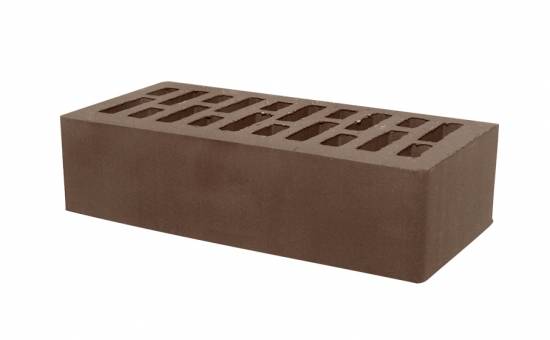 Кирпич лицевой керамический пустотелый Тербунский гончар корица (шоколад) гладкий 250*120*65 мм